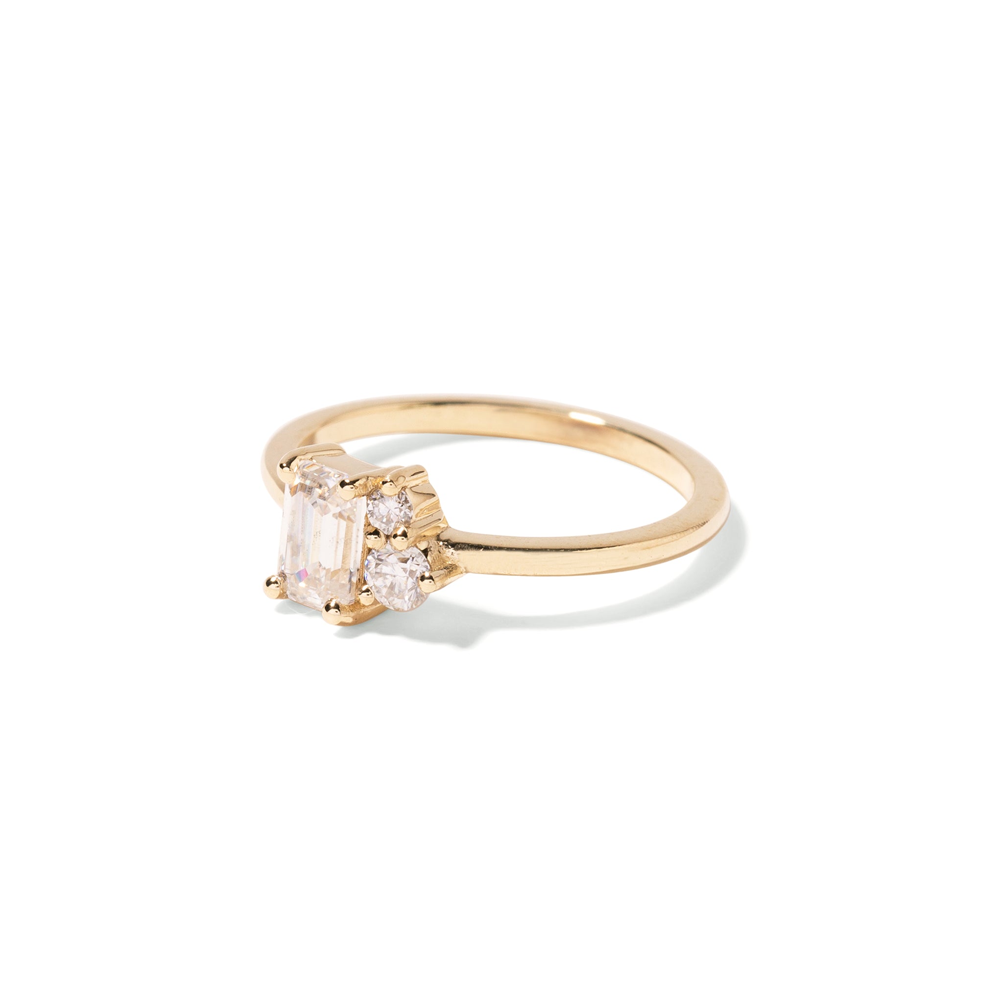 9ct Gold Moissanite Cluster