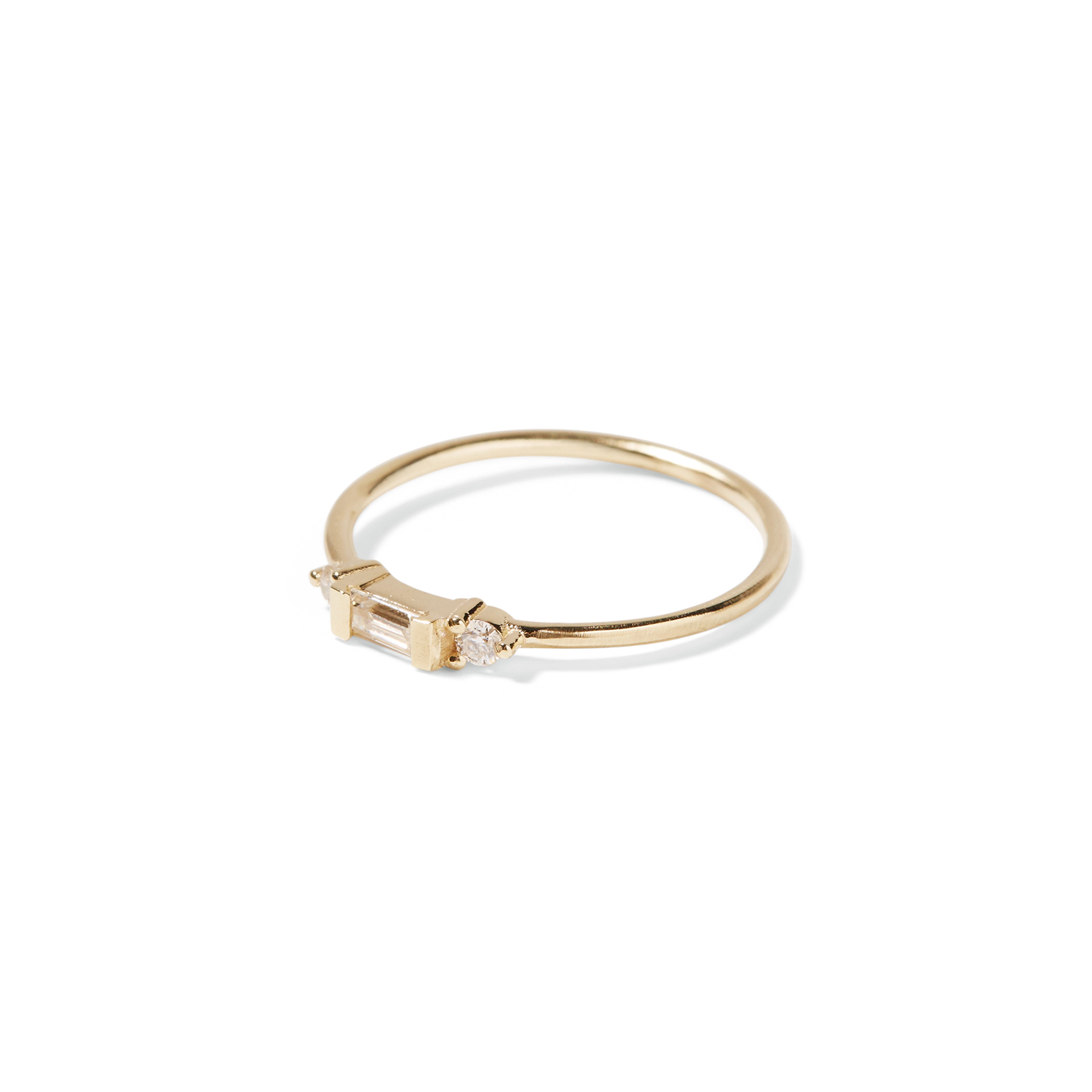 9ct Gold Baguette Trilogy