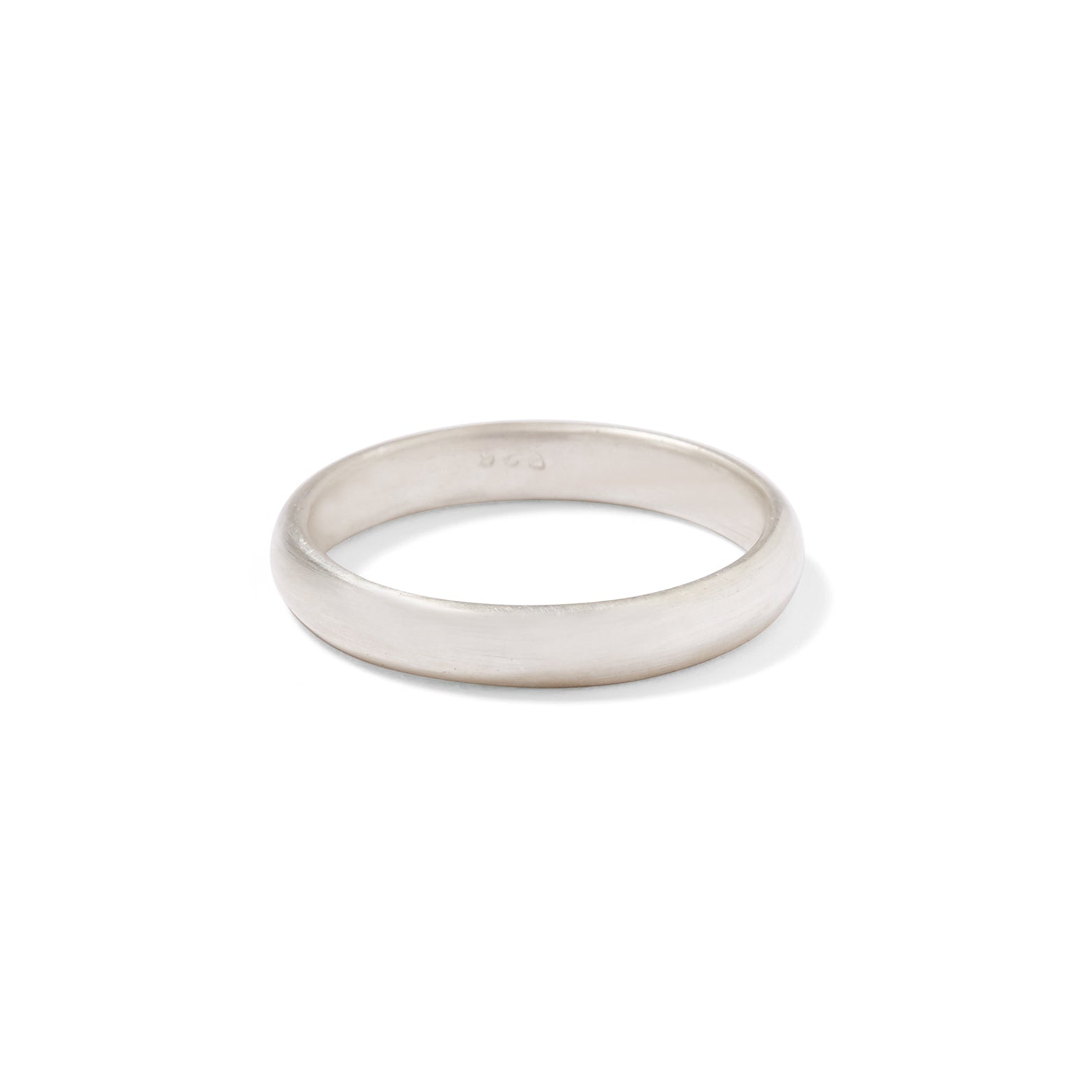 Sterling silver 3.5mm gents half round band