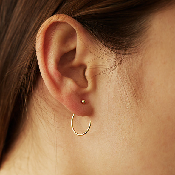 Backward Hoop Earrings