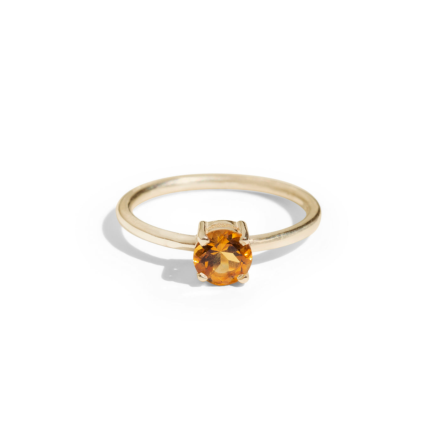 9ct gold luxury round citrine ring