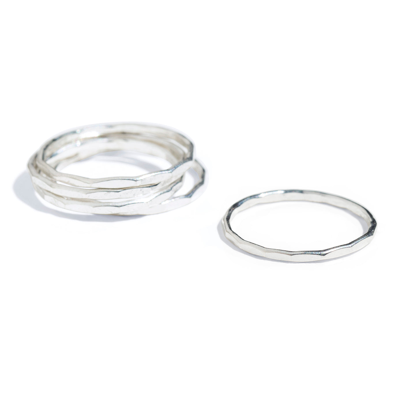 Hammered Stack Ring