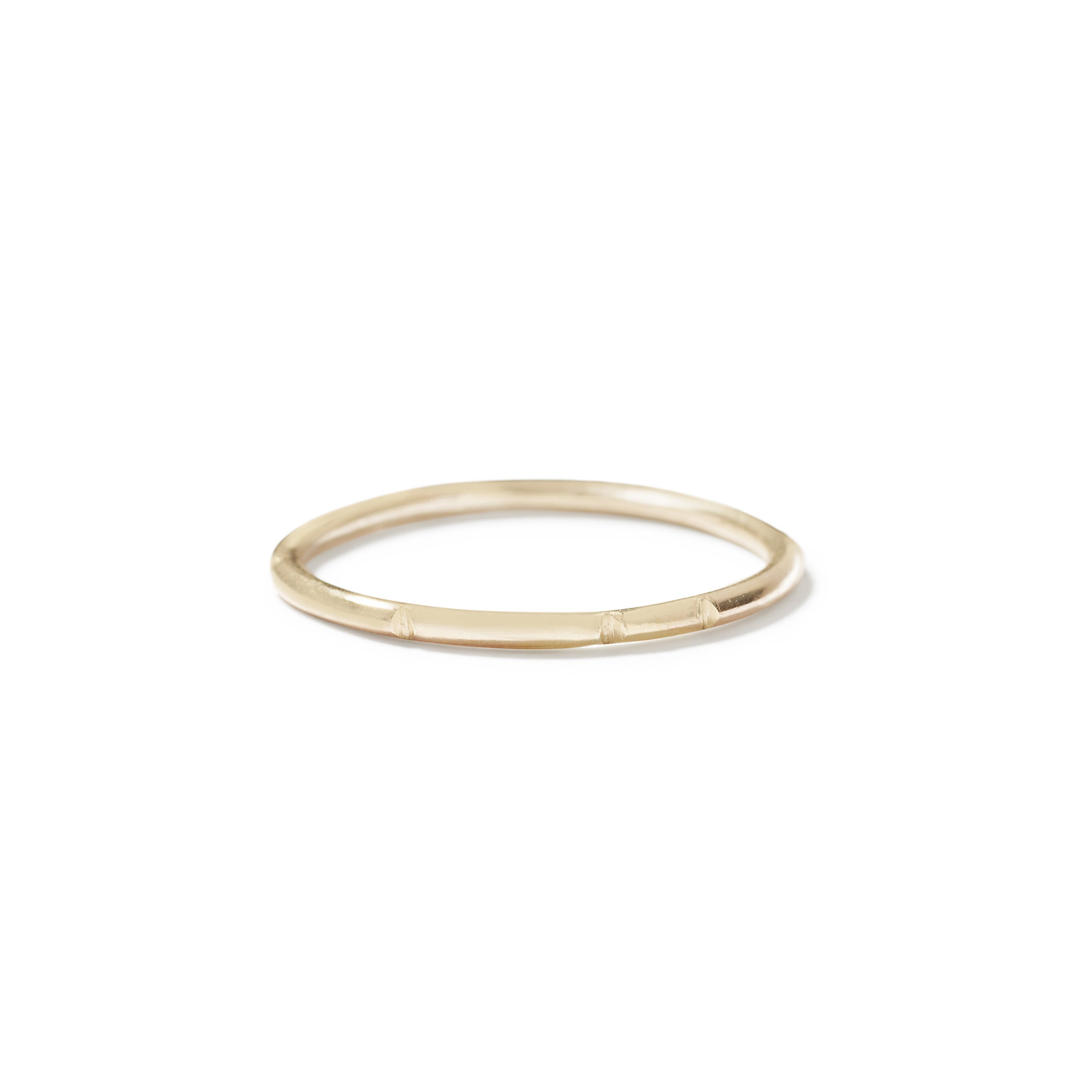 9ct Gold Textured Stack Ring