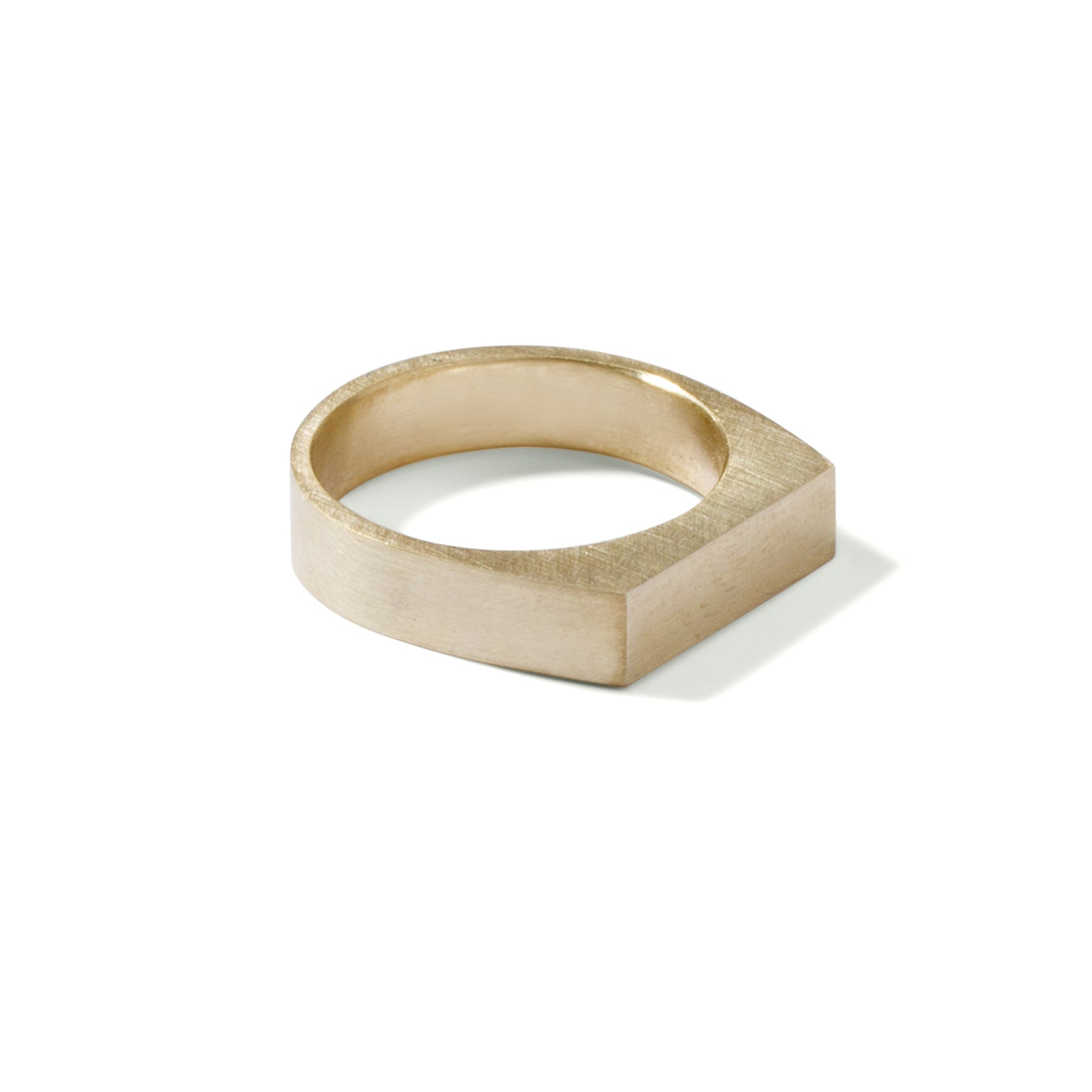 9ct Yellow Gold Narrow Rectangular Signet