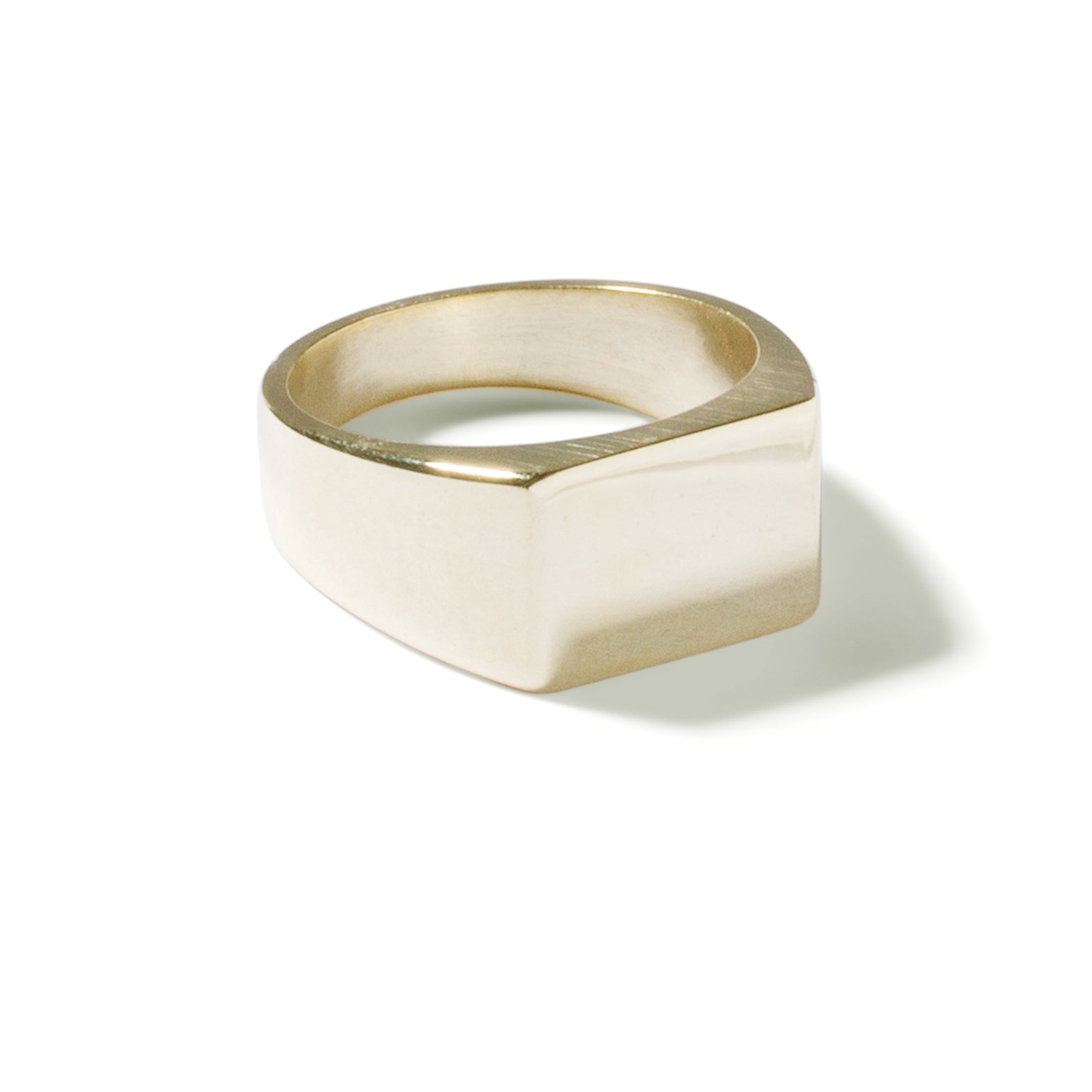 9ct Yellow Gold Gents Rectangular Flat top Signet