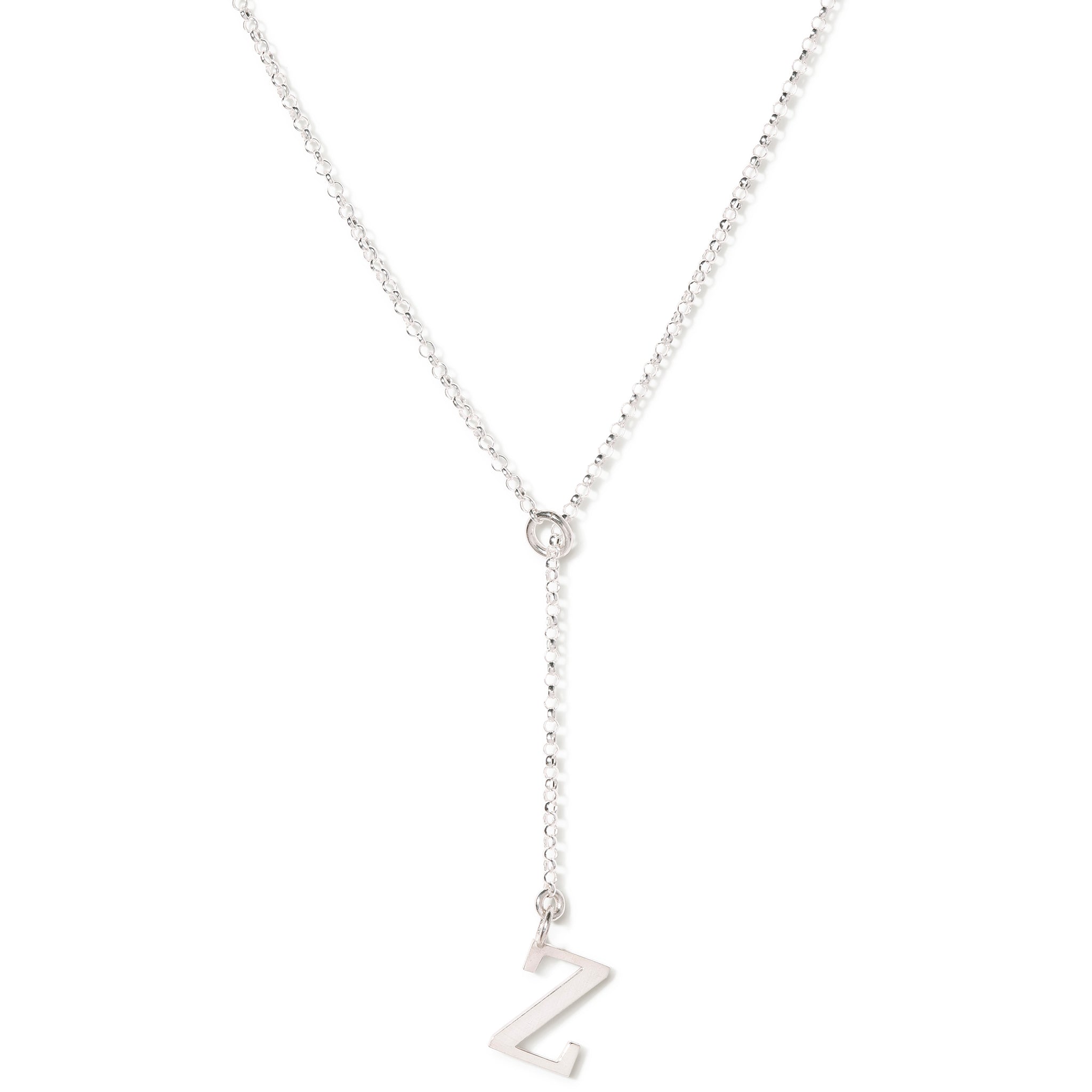 Initial Lariat Necklace