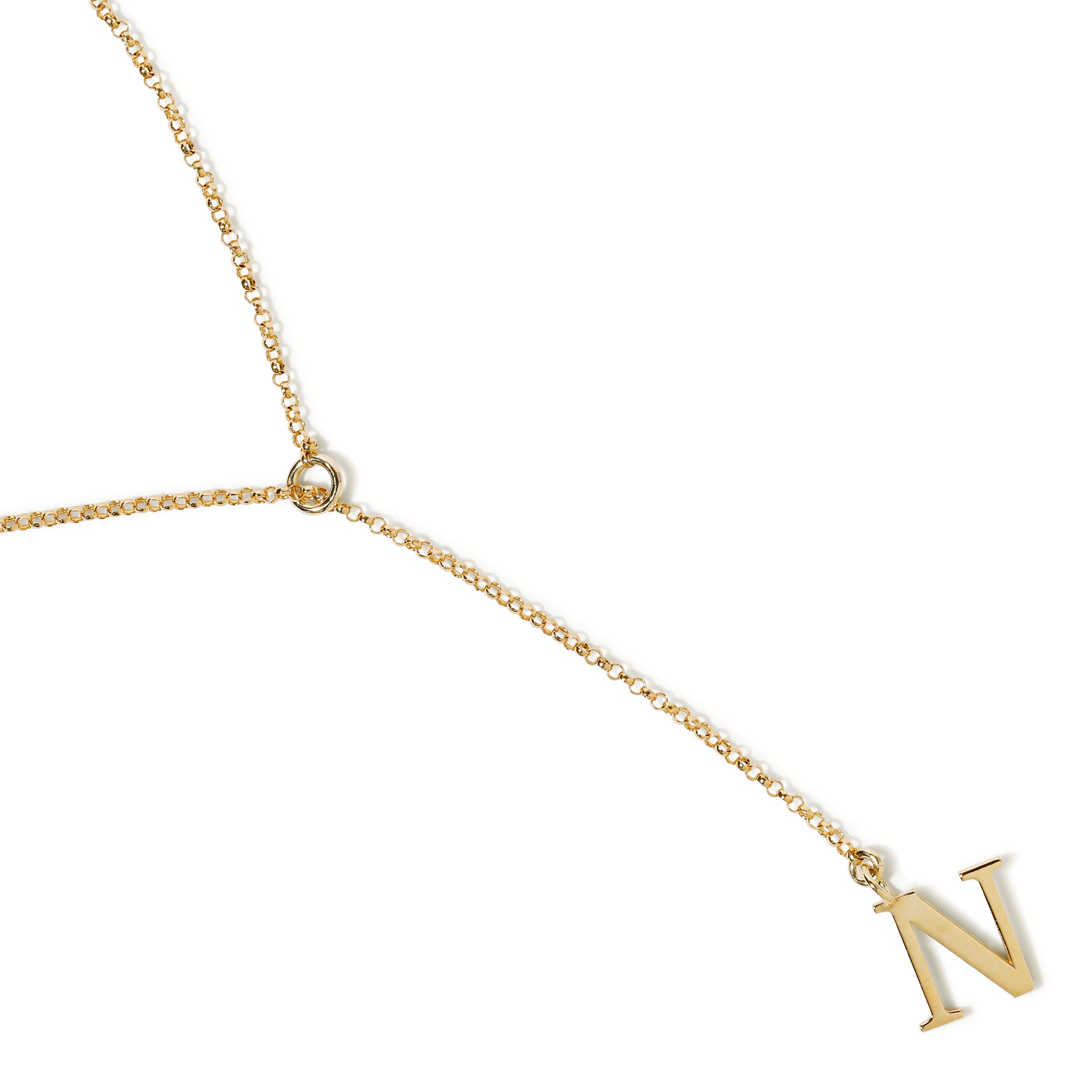 Initial Lariat Necklace
