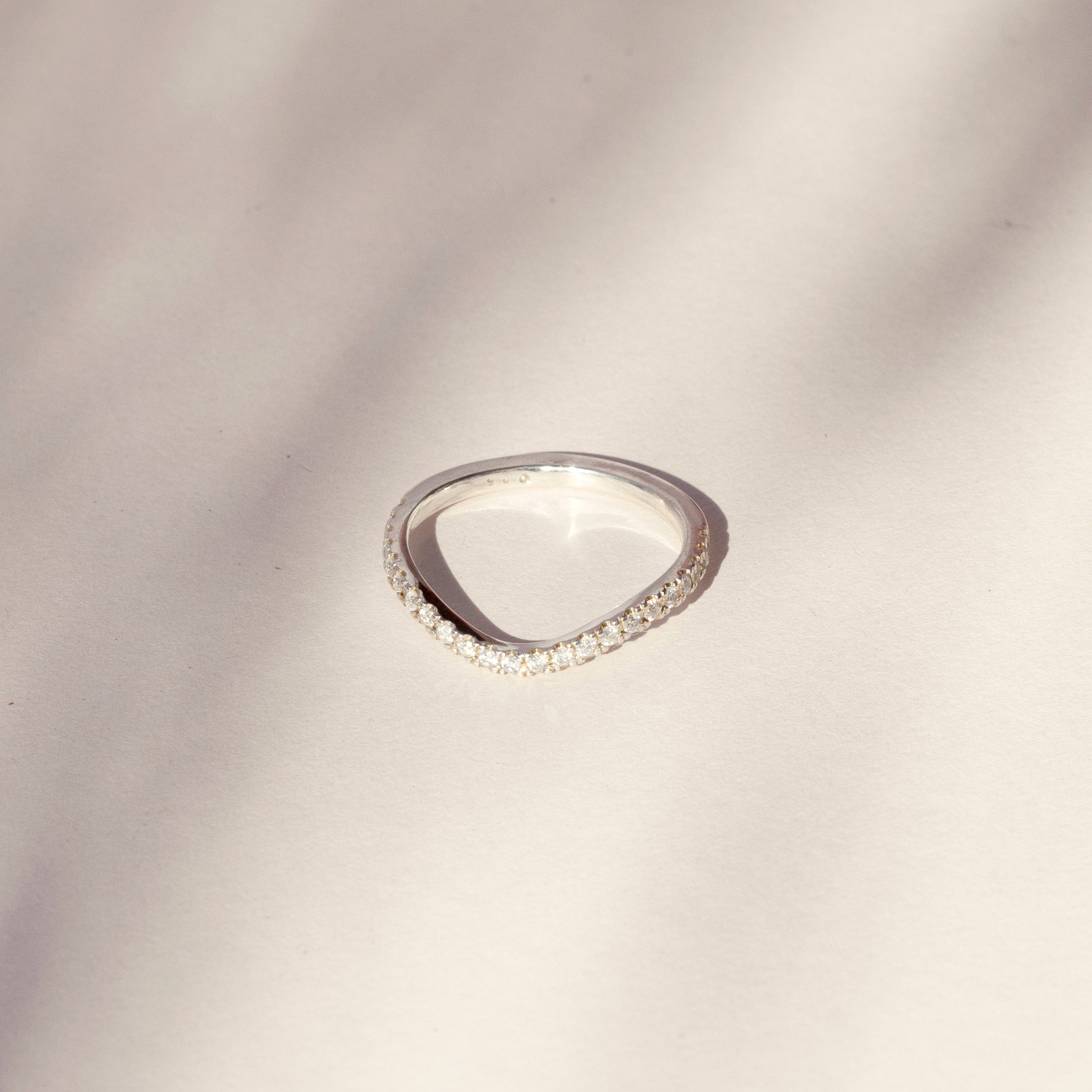 Curved Half Eternity Band