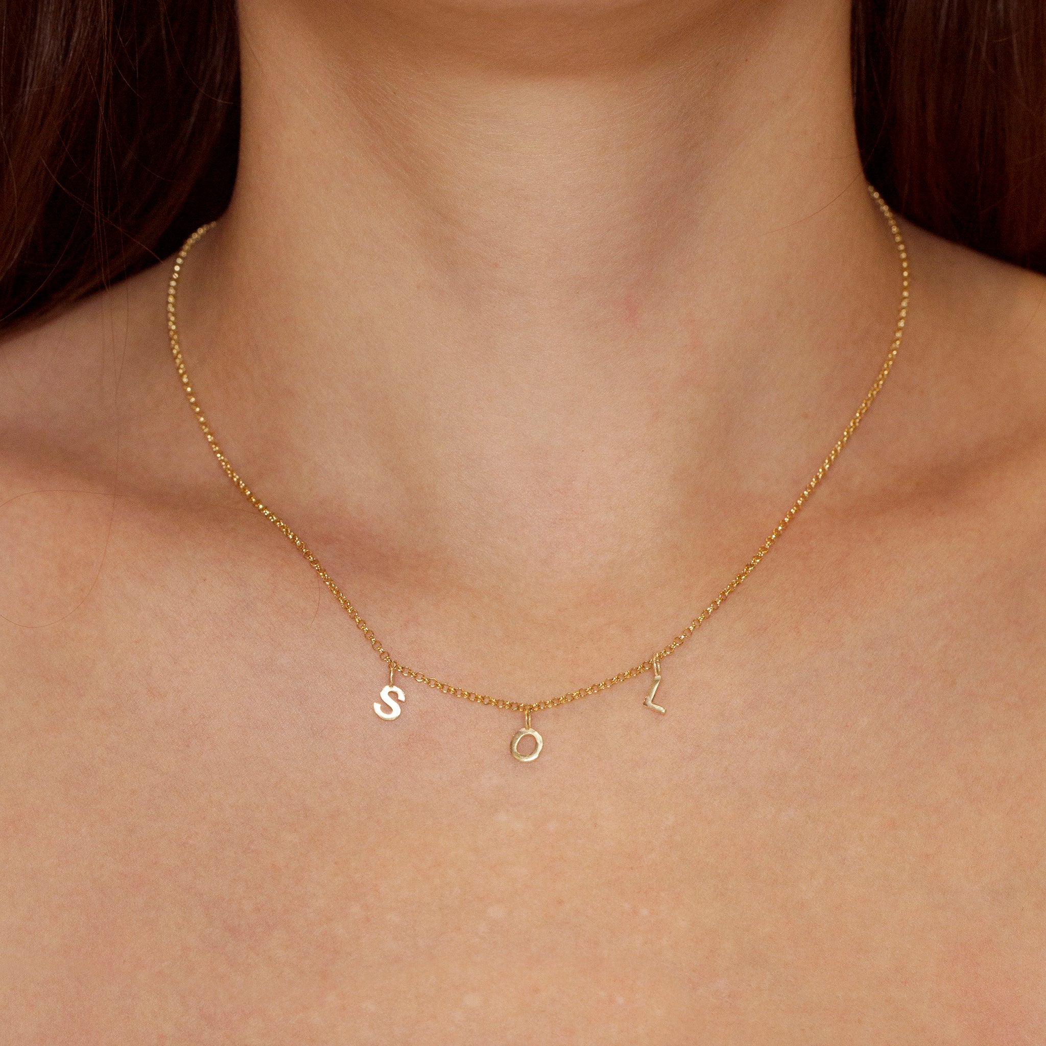 Dainty Monogram Necklace - K in Gold | Altar'd State